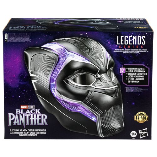 Black Panther Marvel Legends Premium Electronic Helmet by Hasbro