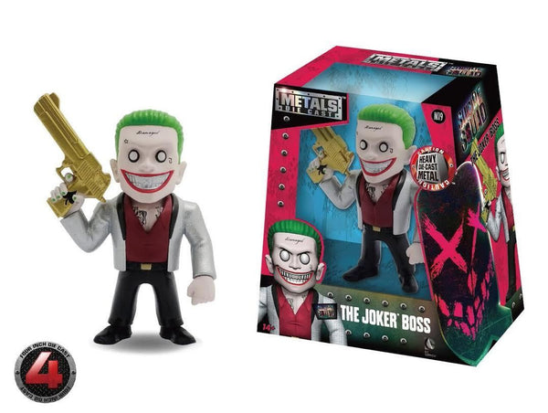 100% DIE CAST METALS 4 INCH SUICIDE SQUAD JOKER BOSS BY JADA TOYS BRAND NEW M19 - 219 Collectibles