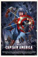 Captain America Poster Art Print by Mondo Artist Stan and Vince Reg Version