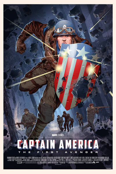 SDCC 2016 Mondo Exclusive Captain America Variant Art Print by Stan and Vince