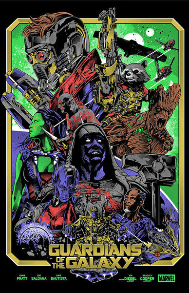 Guardians of the Galaxy Green Variant Poster Art Print by Alexander Iaccarino