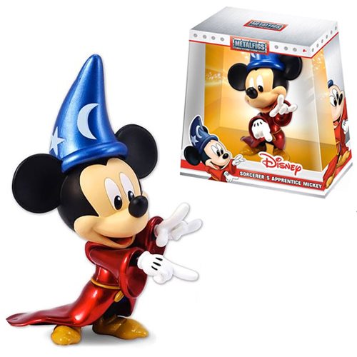 JADA METALFIGS Disney Metals Sorcerer Mickey Mouse 6-Inch Die-Cast Metal Action Figure - 219 Collectibles