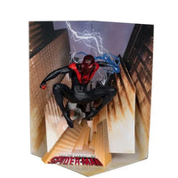 Marvel Wave 2 Spider-Man Miles Morales: Spider-Man #1 1:10 Scale Posed Figure with Scene BY MCFARLANE TOYS