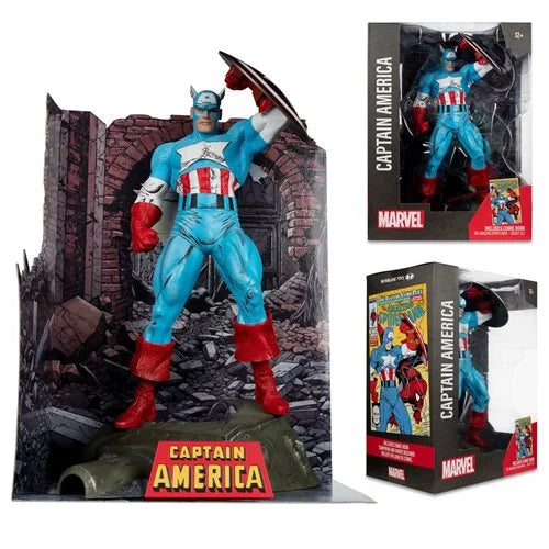 Marvel Wave 1 Captain America The Amazing Spider-Man #323 1:6 Scale Posed Figure with Scene and Comic BY MCFARLANE TOYS