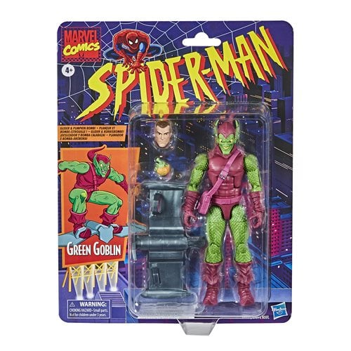 Spider-Man Retro Marvel Legends Green Goblin 6-Inch Action Figure BY HASBRO