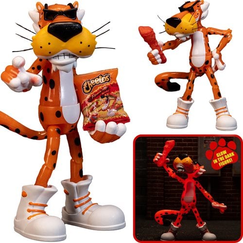 2024 SDCC EXCLUSIVE Cheetos Chester Cheetah Flamin' Hot Glow-in-the-Dark 6-Inch AF BY JADA