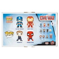 4pk Funko Marvel CivilWar hawkeye Spiderman POP IronMan Captain America Keychain