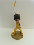 FREE SHIPPING D-Formz Bruce Lee 3" Yellow Jumpsuit w/ Nunchucks Vinyl Fig. Rare