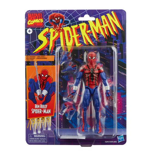 Spider-Man Retro Marvel Legends Ben Reilly Spider-Man 6-Inch Action Figure BY HASBRO